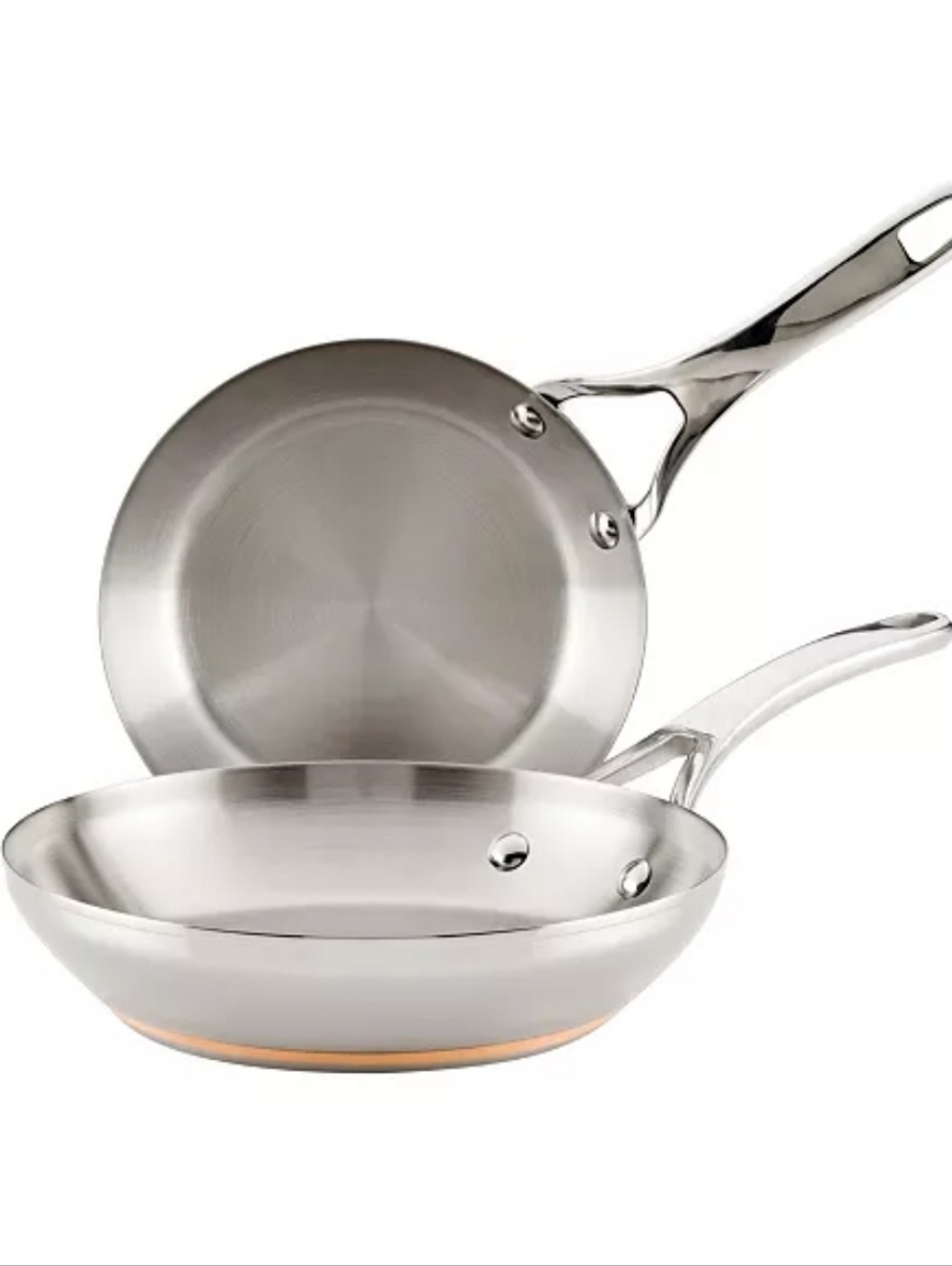 Anolon Nouvelle 3-Ply Copper Core Stainless Steel Frying Pan 8” Skillet Pre Owne